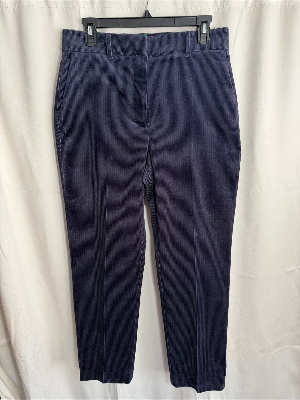 Boden High Rise Corduroy Pleated Navy Pants 8 R